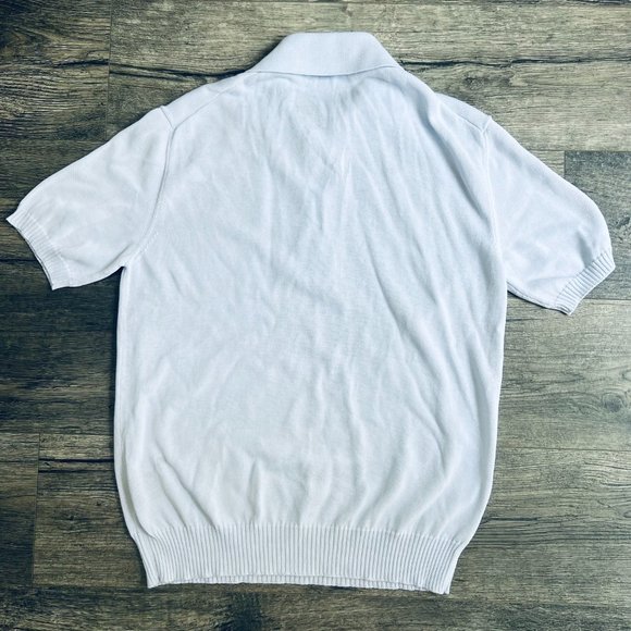 Raf Simons, Men's Cotton Sweater Polo, Light Blue, M - Picture 4 of 10